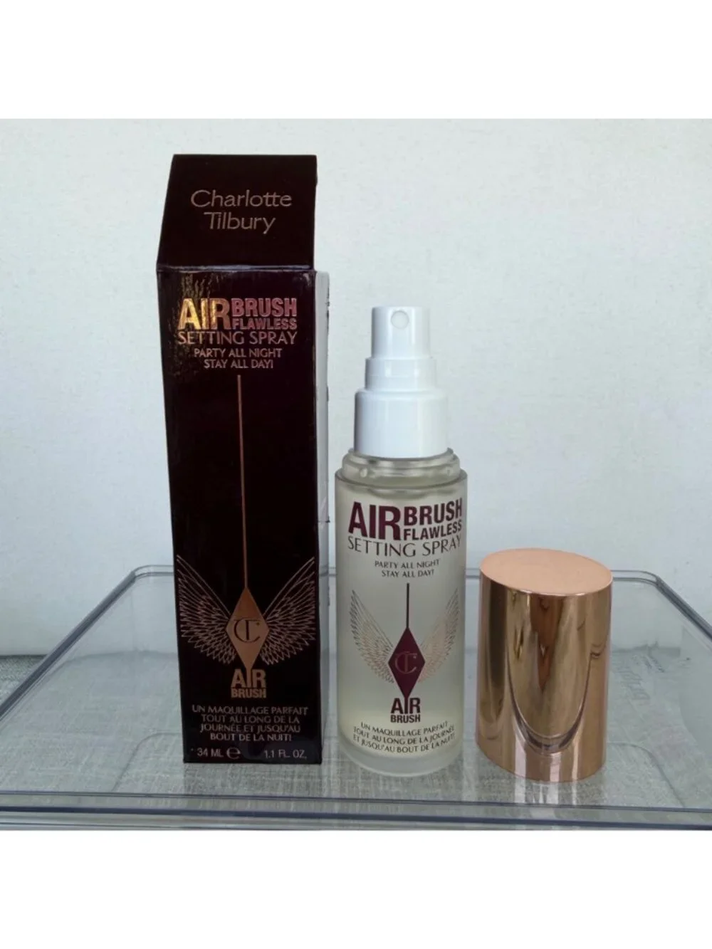 NEW CHARLOTTE TILBURY AIRBRUSH FLAWLESS SETTING SPRAY 34ML